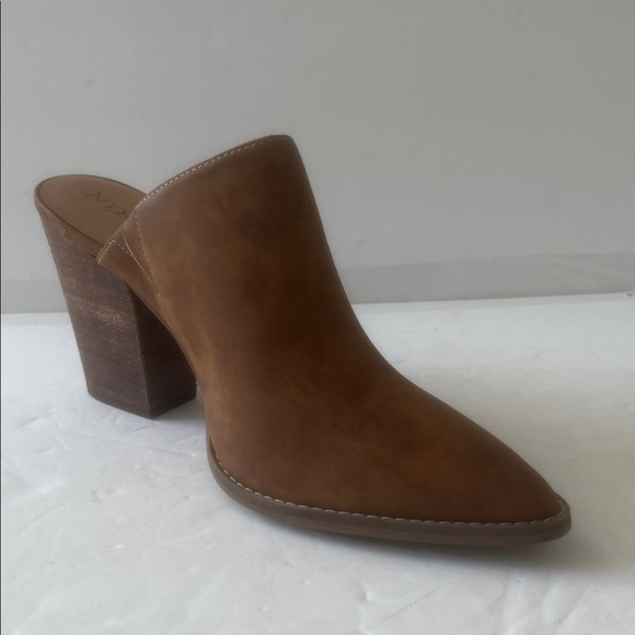 ABOUND Maya Brown Block Heel Pointed Toe Mule Slip On Faux Leather Size 11 NEW - Picture 4 of 9